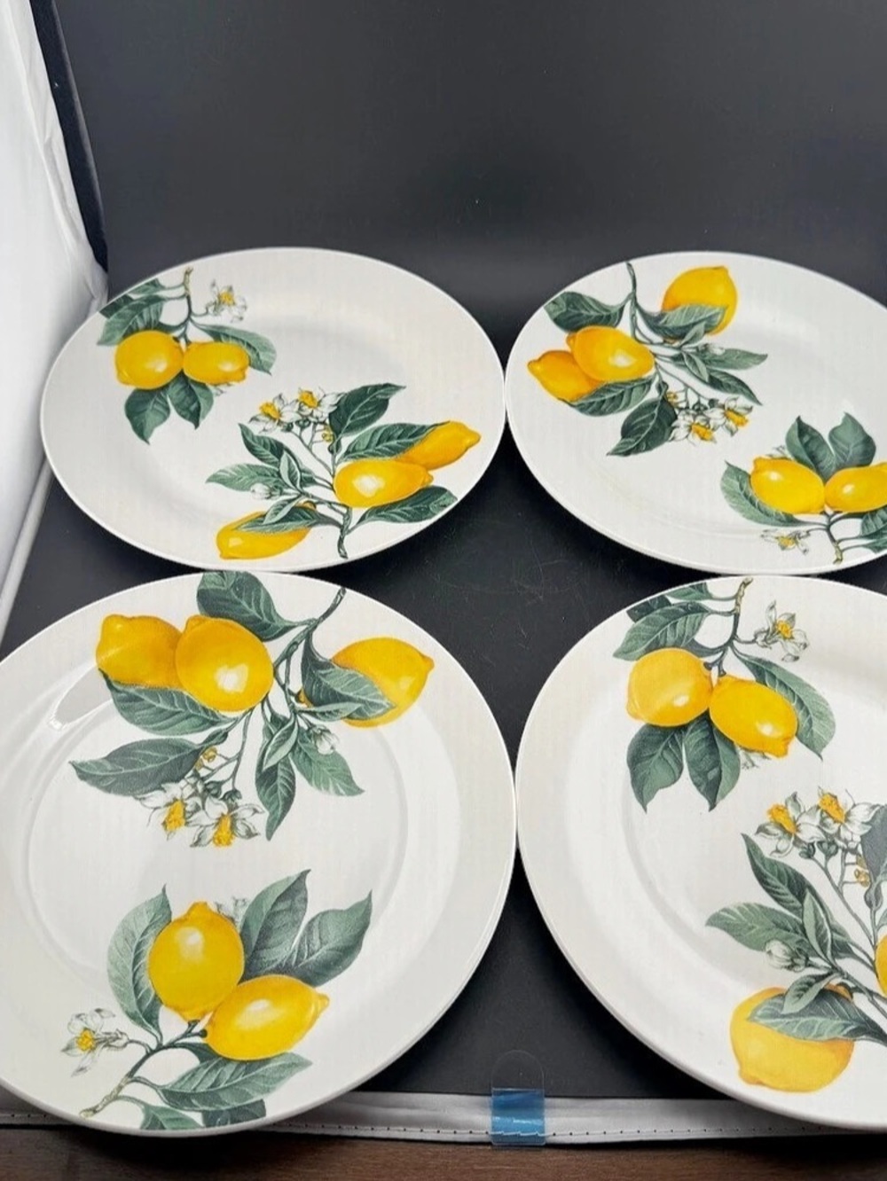 Set Of 4 ROYAL NORFOLK Lemon Salad Plate 7 5/8 inch Discontinued Pattern